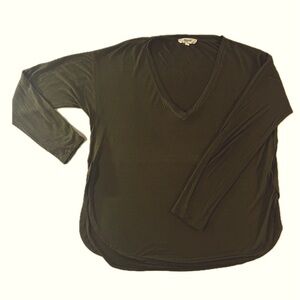 Women’s Madewell quarter length sleeved shirt, Olive green SZ Small